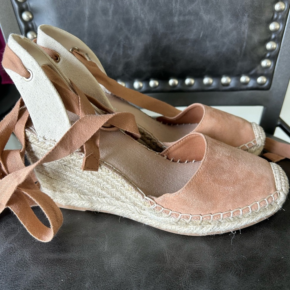 Women's Tan Espadrille Wedge Sandals